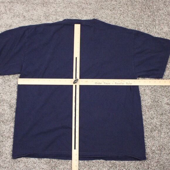 Vintage Y2K Delta Shirt Adult XL Blue American Flag Patriotic Graphic Tee - Picture 4 of 6